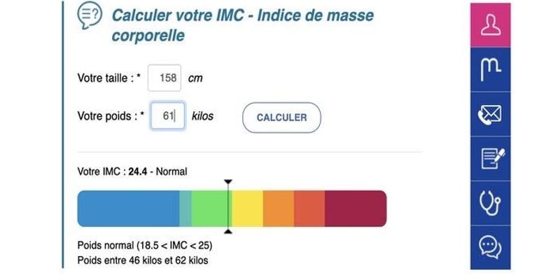 calculateur de l'IMC